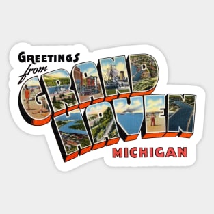 Greetings from Grand Haven Michigan Sticker